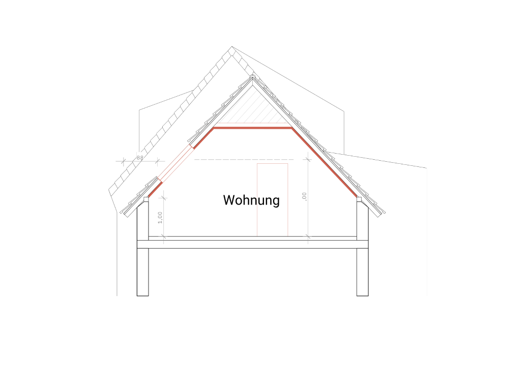 Dachgeschoss, Neuplanung